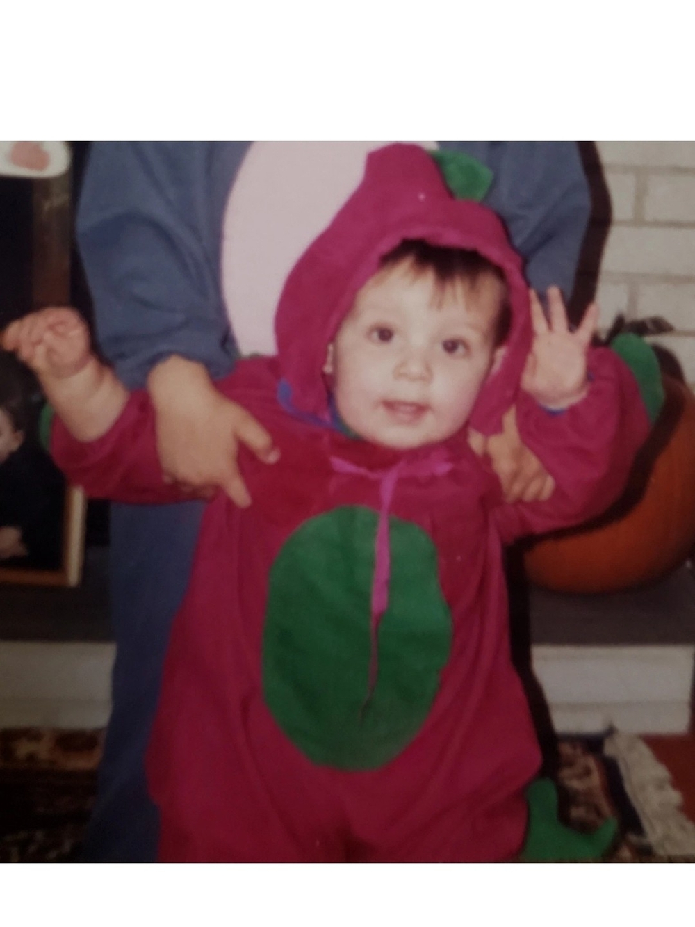 Handmade Purple Dinosaur Costume Suit 1990s Vintage Youth Size 2 - 4 Unisex